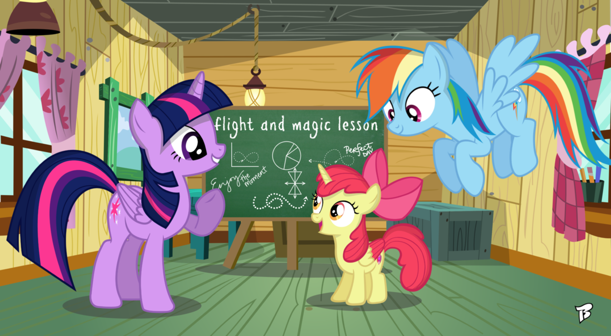 Flight And Magic Lesson - Part 1 by Brony250