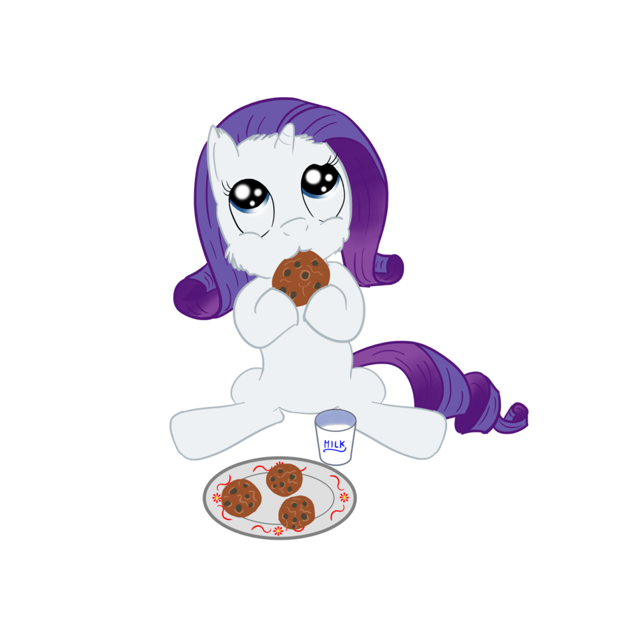 Fluffy Rarity: cookies and milk for breakfast by SchnabsiX