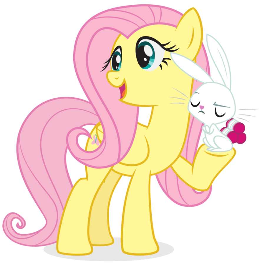 Image result for fluttershy and angel bunny