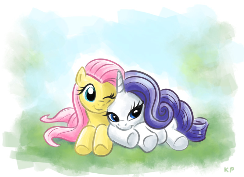 fluttershy_and_rarity_by_kp_shadowsquirr