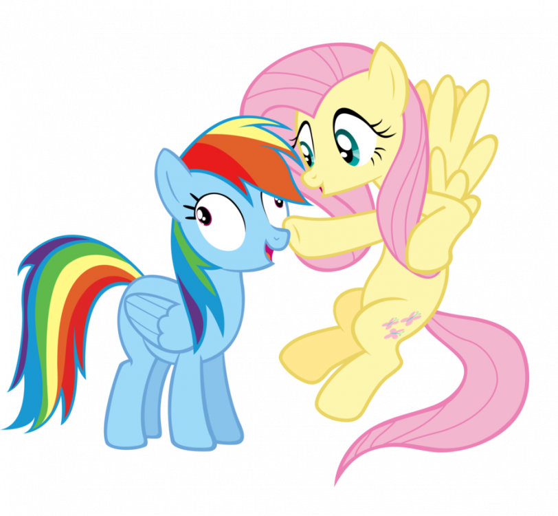 Fluttershy Boops Rainbow Dash and She Derps by Bobbatron808