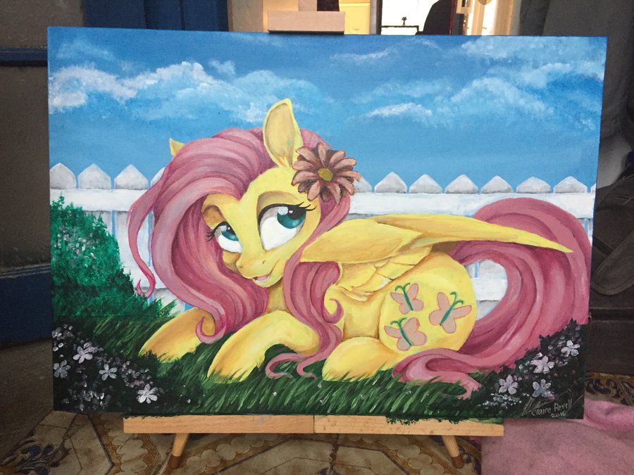 fluttershy_canvas_painting_by_dennyvixen