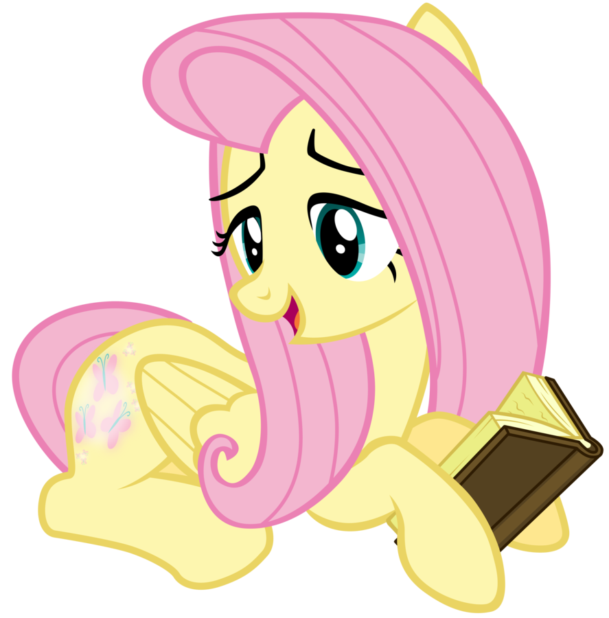 fluttershy_reading_a_book_by_tardifice-d