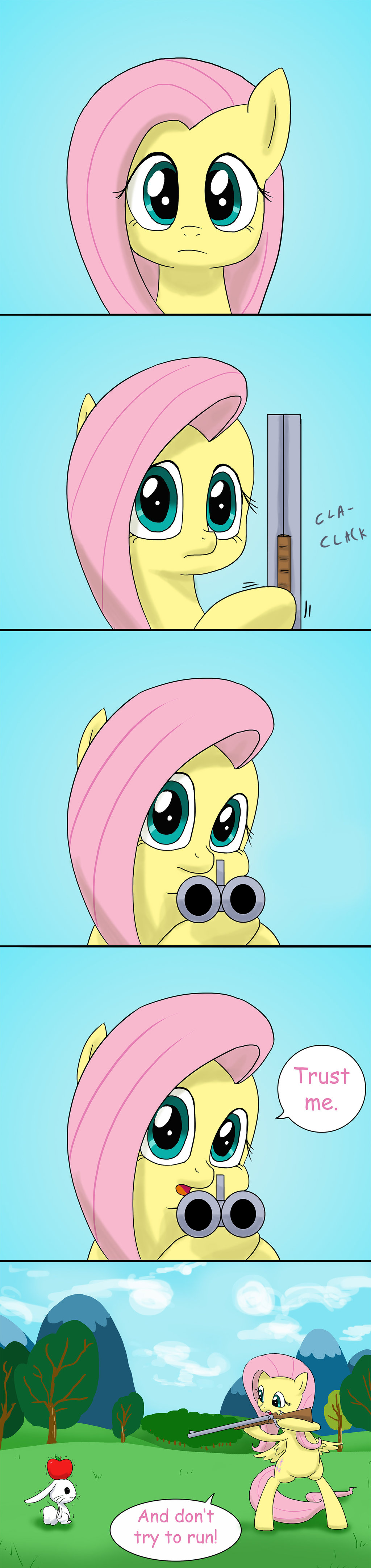 Fluttershy's aim by doubleWbrothers
