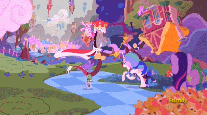 Image result for discord chasing Celestia and Luna gif