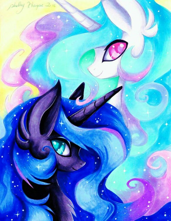Image result for luna and celestia