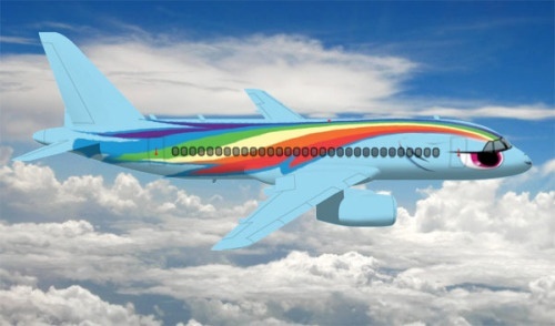 Image result for rainbow dash airplane