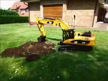 Image result for excavator DIGGING GIF