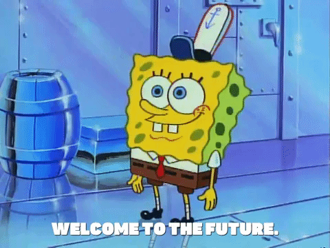Image result for welcome to the future spongebob