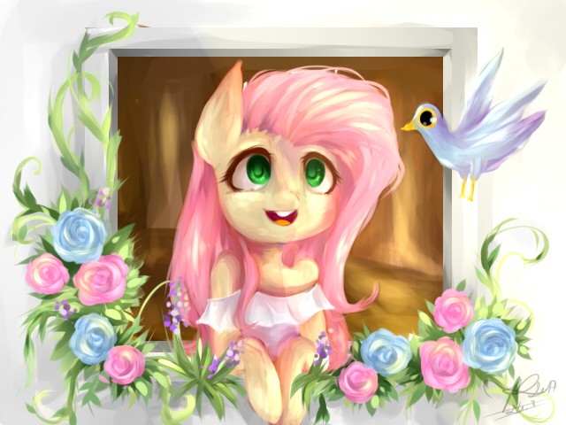 Good Morning!_Flutershy_MLP by PinkyMynery2212