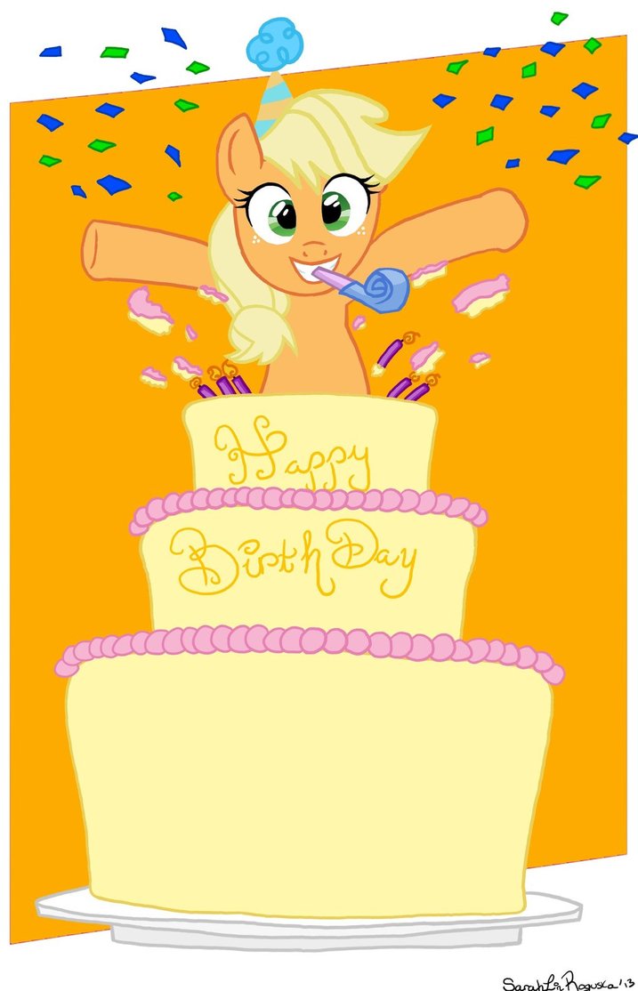 Happy Birthday AppleJack by Silver-Fox17