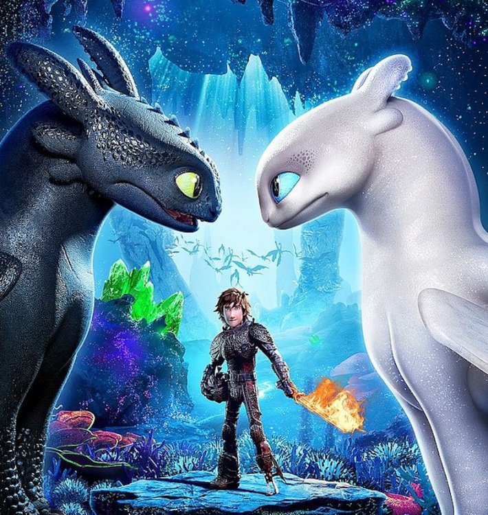 Toothless (left) meets a mysterious stranger in 2019âs âHow to Train Your Dragon: The Hidden World.â â Handout via AFP