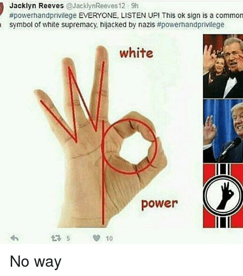 Resultado de imagen para white supremacy gesture