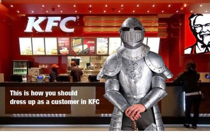 Image result for kfc knight meme