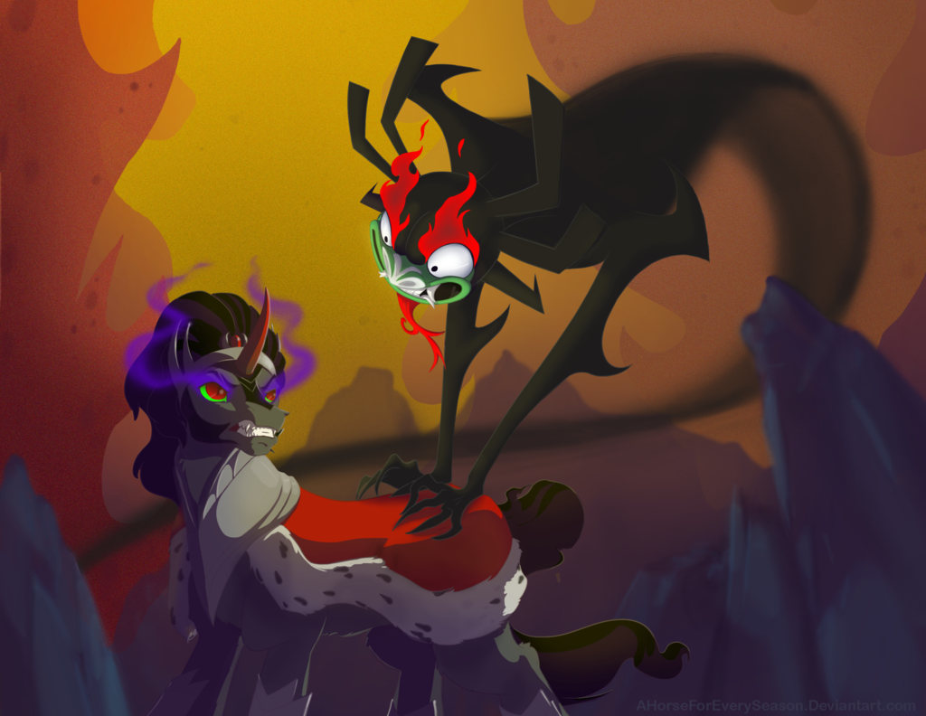 King Sombra and Aku - Masters of Darkness by aHorseForEverySeason