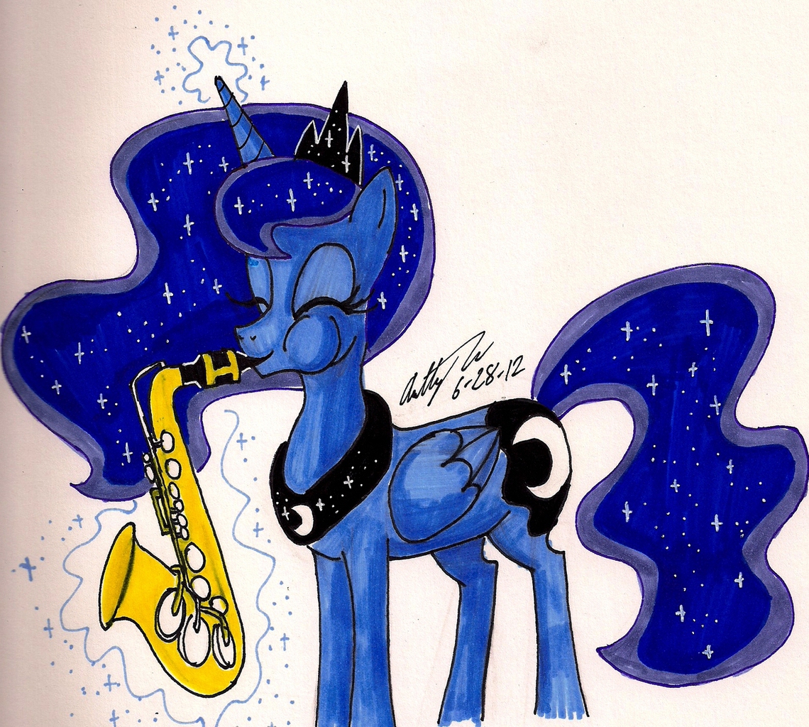 Image result for princess luna saxophone