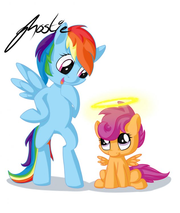 495677 - artist:artoftheghostie, bipedal, halo, pony, rainbow dash ...