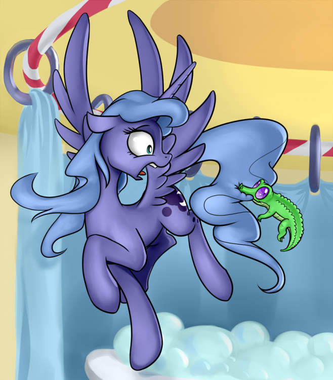 Image result for mlp luna tail bite