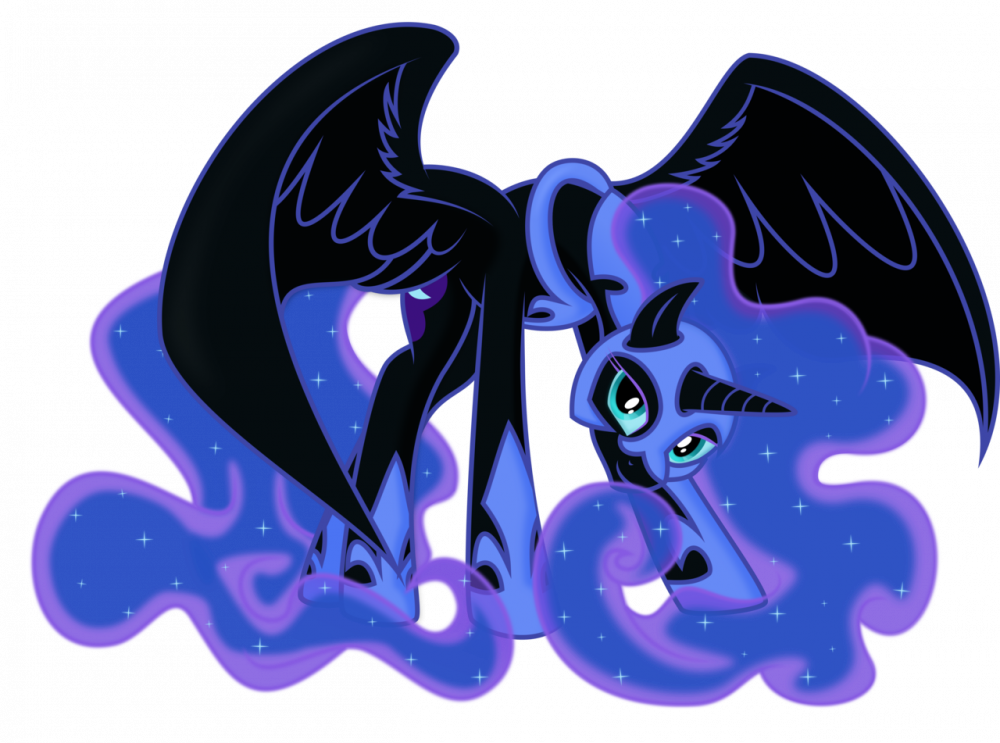 Image result for nightmare moon spreads her wings
