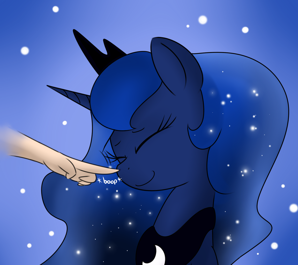 Image result for nightmare moon being booped
