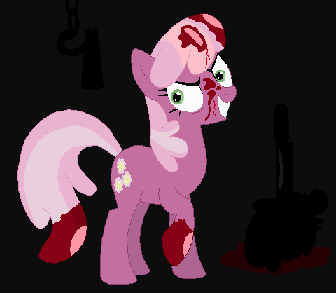 502482 - semi-grimdark, artist:owe-b-1, cheerilee, sweetie belle, earth  pony, pony, zombie, fanfic:cheerilee's garden, blood, dead, decapitated,  fanfic, fanfic art, female, implied murder, knife, mare, severed head,  severed hoof, silhouette, solo ...