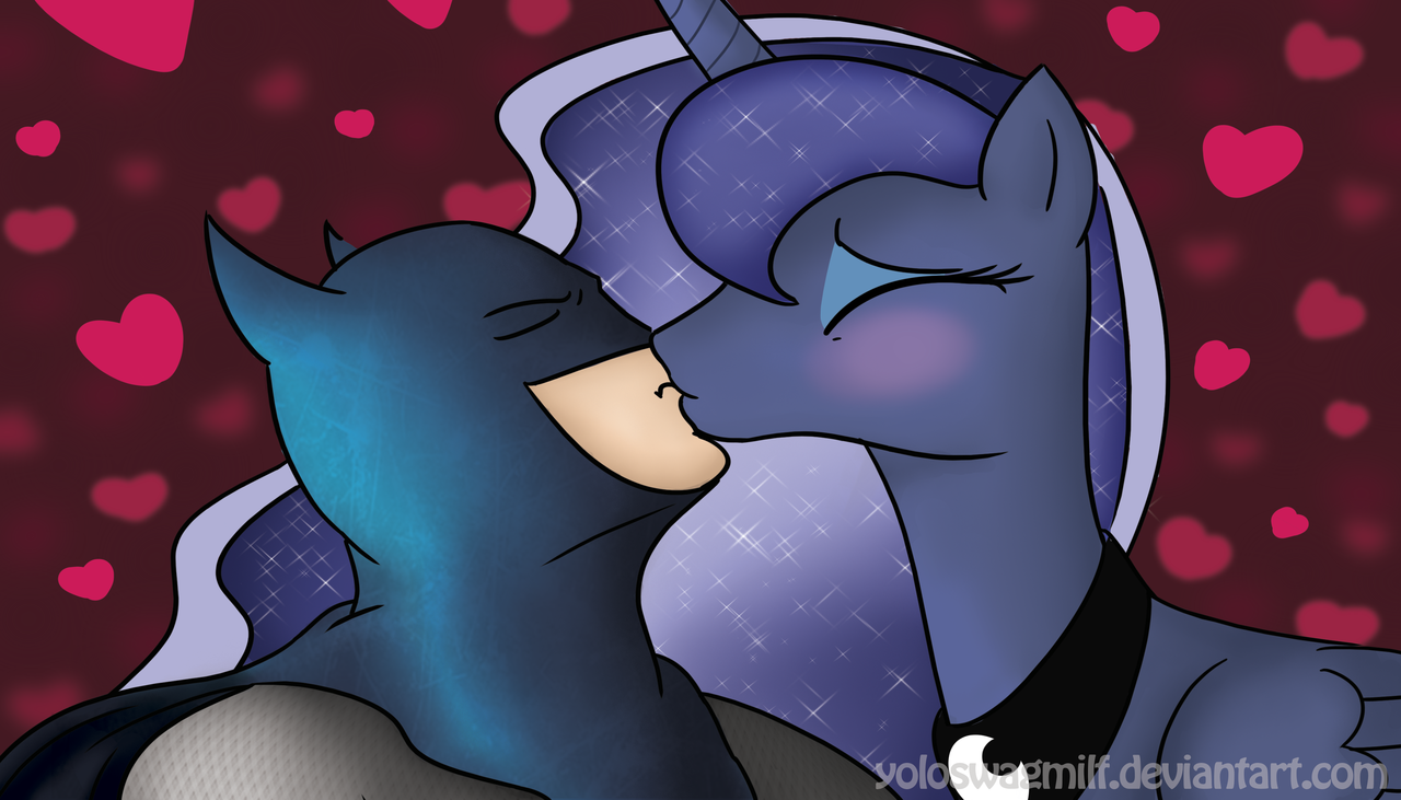 Image result for Batman and Luna kissing