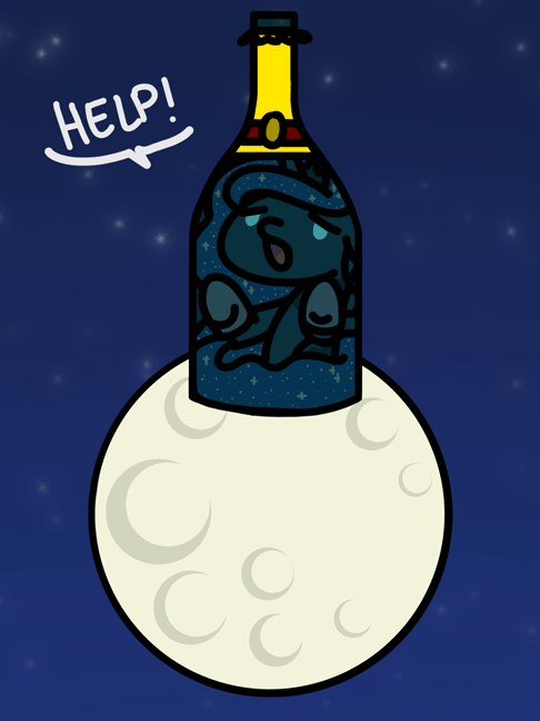 Luna in a bottle(GIF)