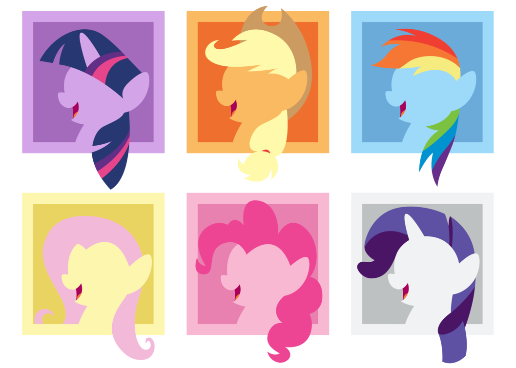 mane_6___simple_avatar_heads_by_caliazia