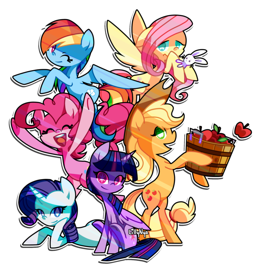 mane_six_by_lillynya-d7ab2c1.png