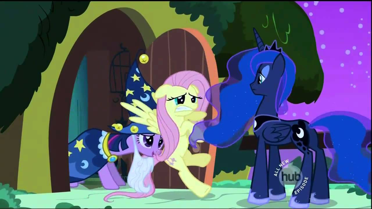 Image result for nightmare moon and fluttershy