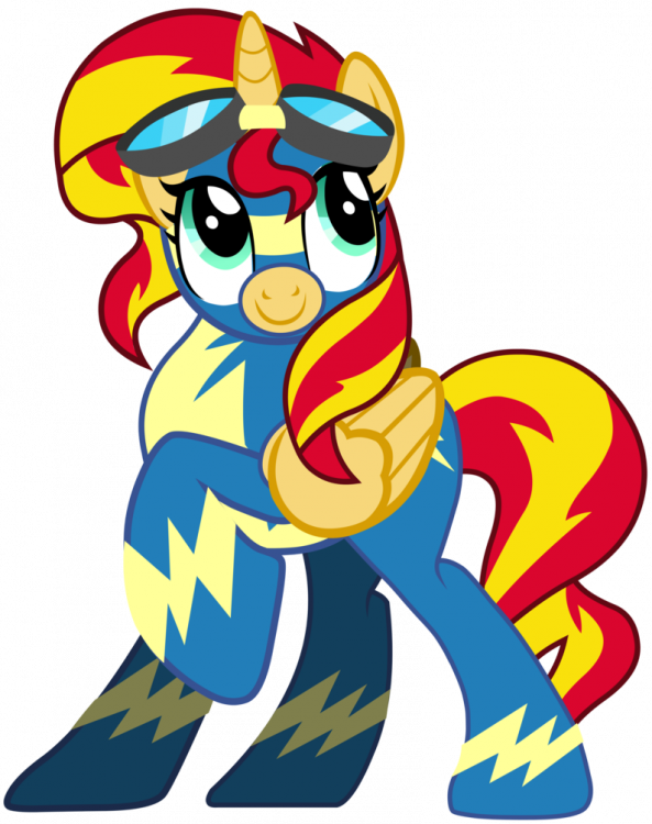 MLP - Sunset Shimmer as a Wonderbolt by RamseyBrony17