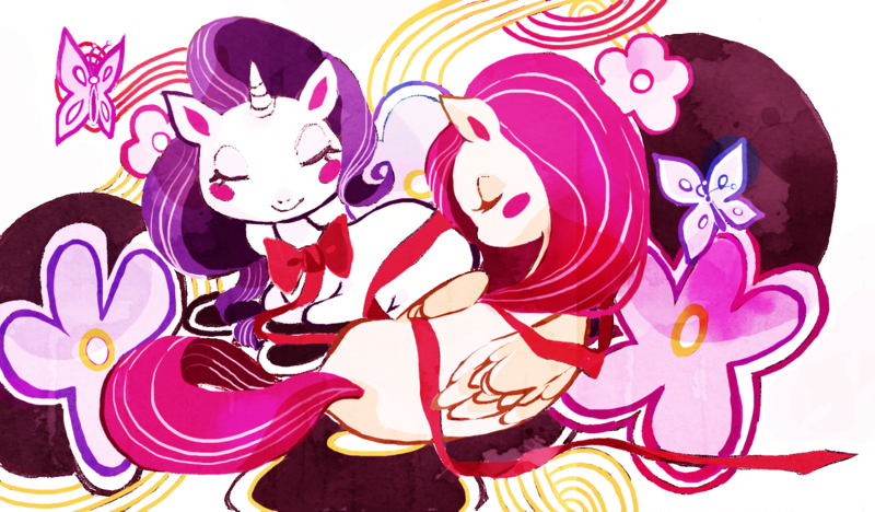 Image result for mlp rarity and fluttershy fanart