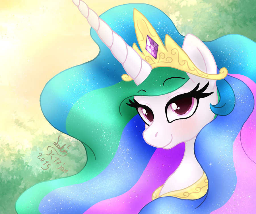 mlp_fim___princess_celestia_morning_port