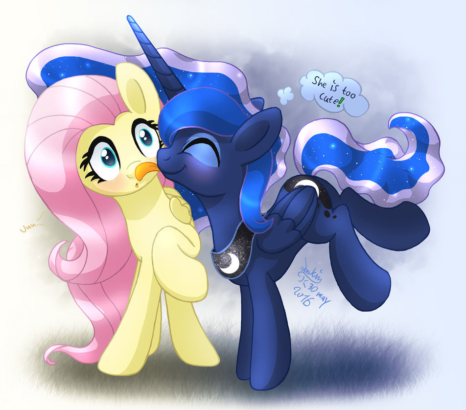 mlp_fim___princess_luna_silly_kiss_flutt