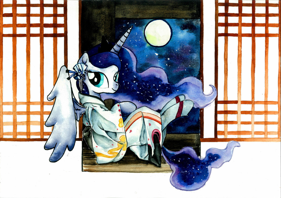 MLP Luna Kimono by SHIINAdrawMIKU