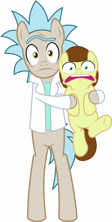 mlp_vector___rick_and_morty_by_jhayarr23