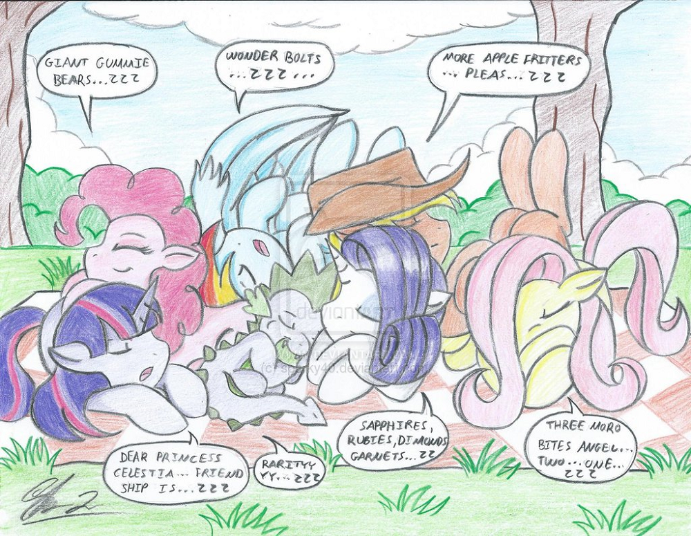 My Little Pony - Friendship is Sleep Pile by FumuLover