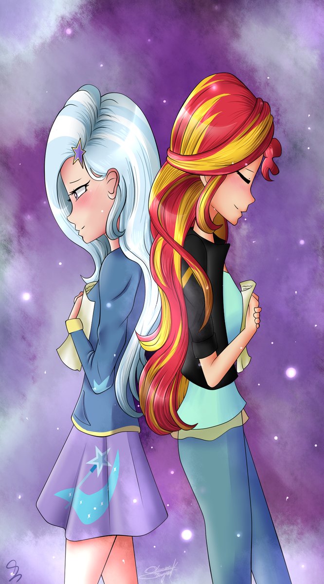 Notas a Sunset - Sunset Shimmer n Trixie Lulamoon by RMariansJ