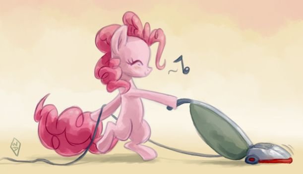 Pinkie Pie is Vacuuming by WhiteDiamondsLtd