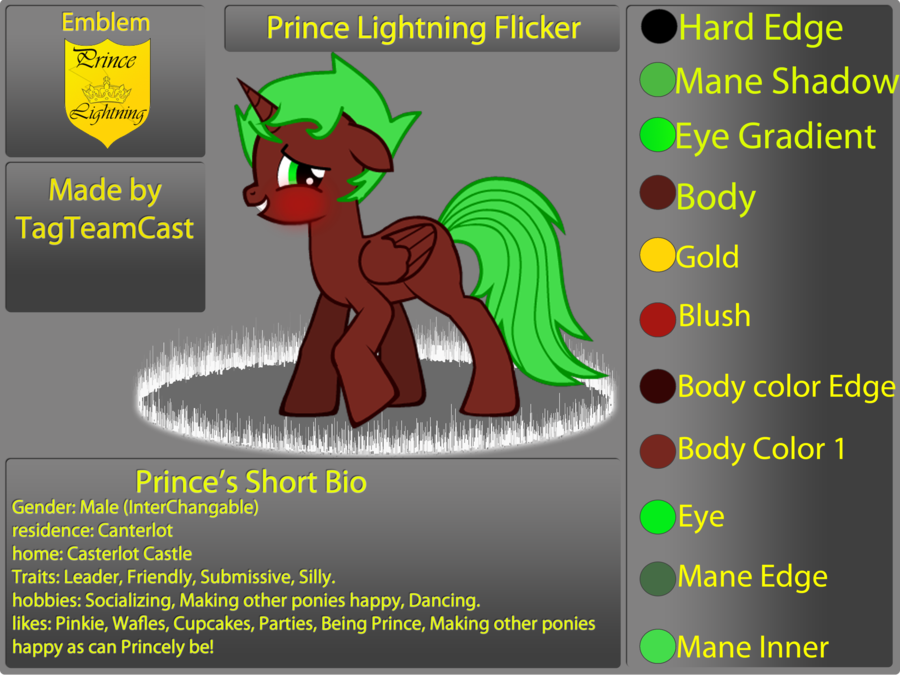 Prince Lightning Flicker's Character Sheet 2.0