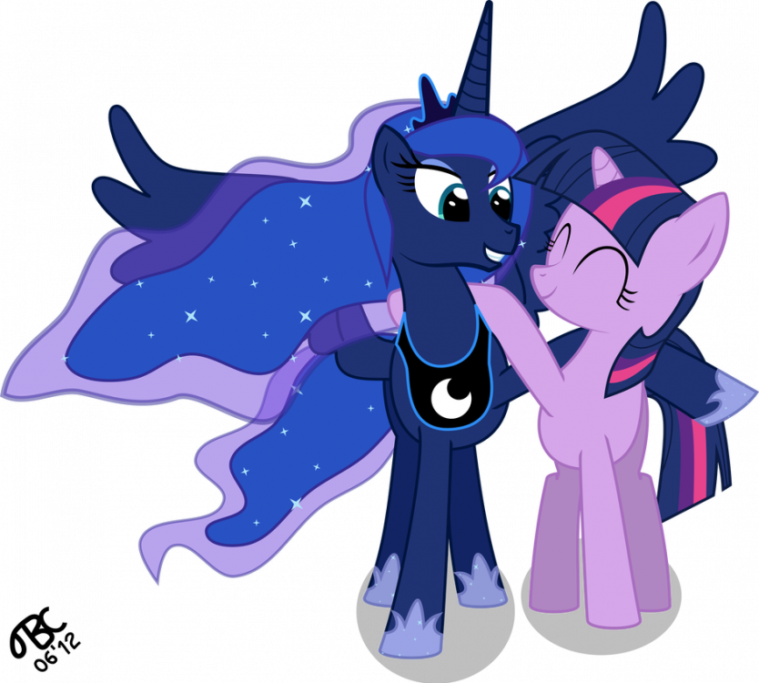 Princess Luna and Twilight Sparkle: Best Friends by TBCroco