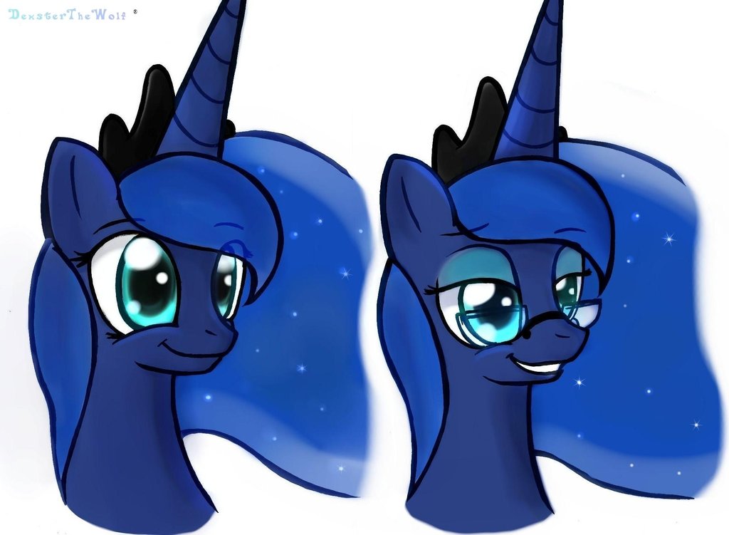 Princess Luna Expressions. by DexsterTheWolf