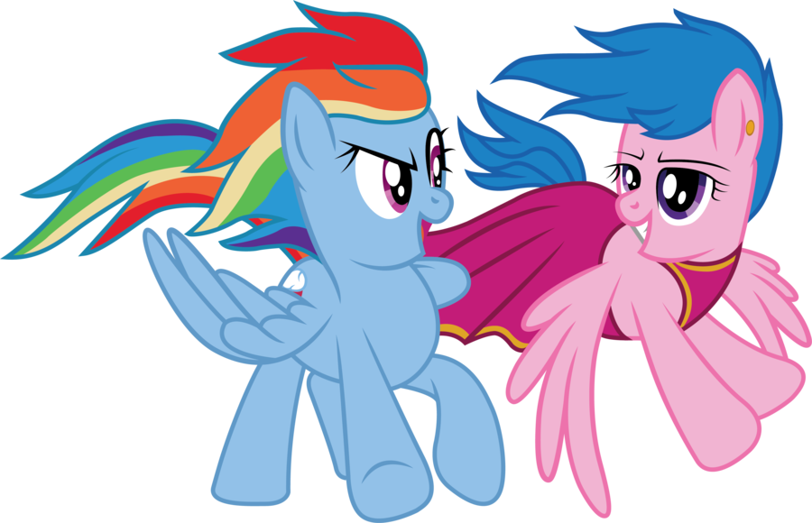 rainbow_dash_and_fire_fly_vector_by_mine