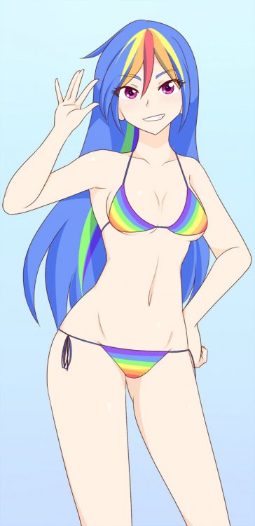 Rainbow Dash Bikini commision by JonFawkes. 