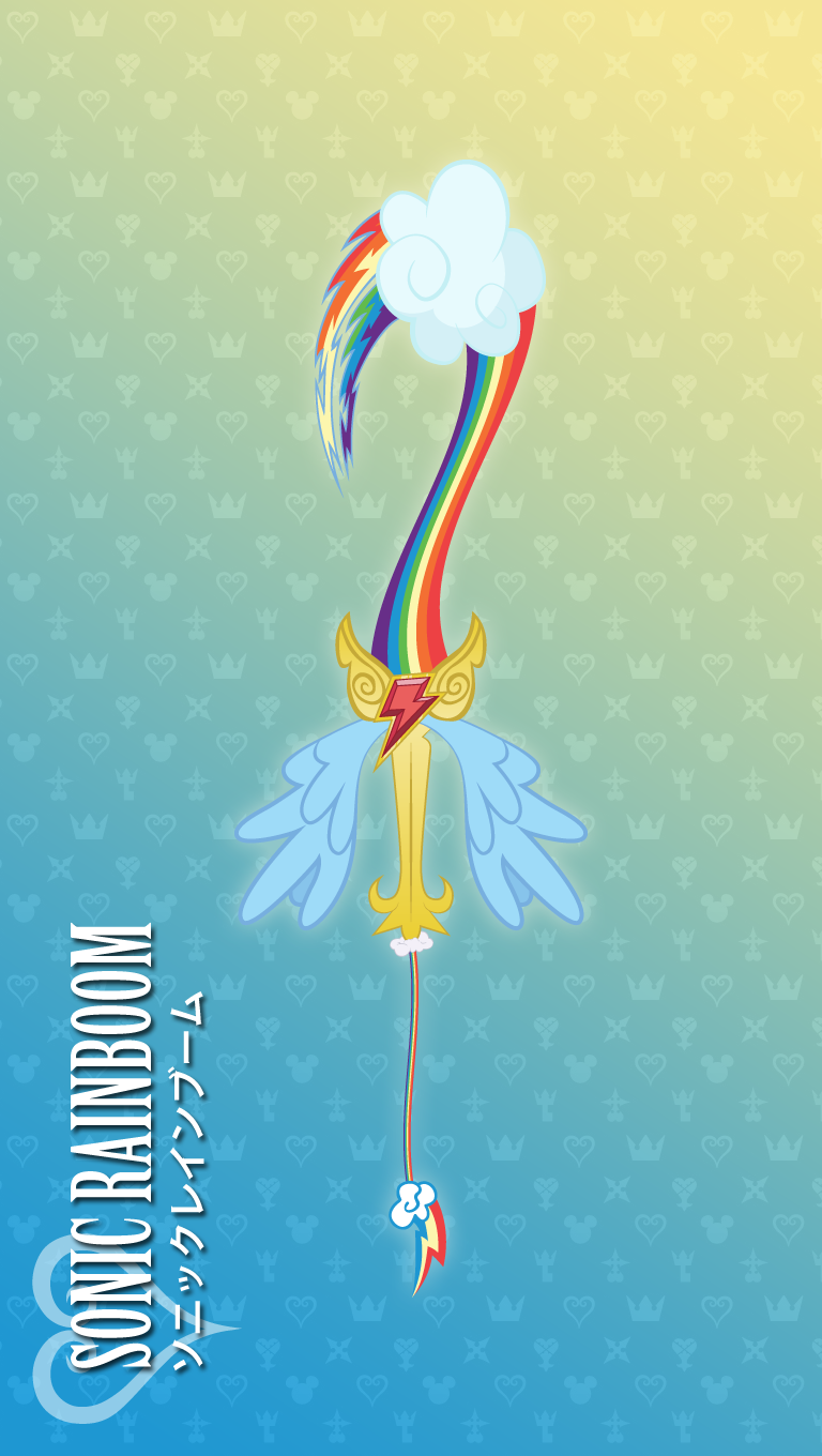 Rainbow Dash Keyblade ~Sonic Rainboom~ by lexxiesia