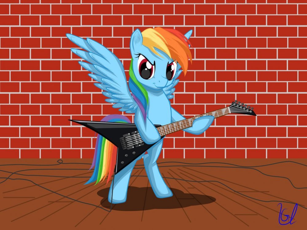 Image result for rainbow dash playing guitar