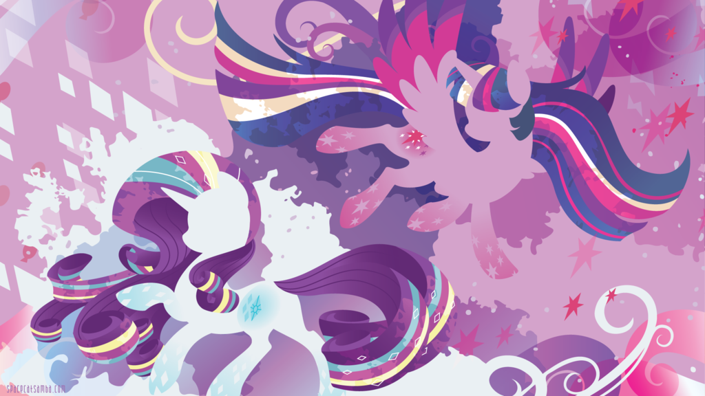 Rainbow Power: Twilight Sparkle and Rarity by SambaNeko