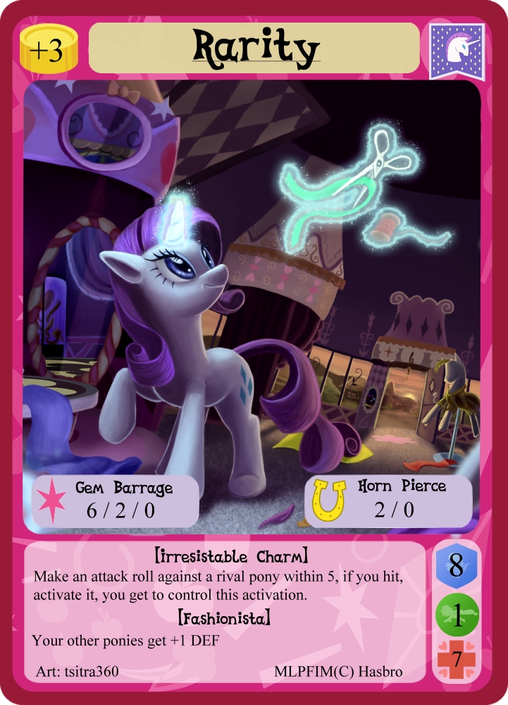 Rarity - MLP Minis Profile Card by MLPMinis