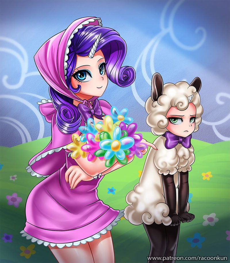 rarity_and_little_sister_by_racoonkun-db