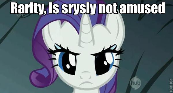 Image result for mlp rarity not amused